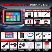 Kingbolen K8 PRO Escáner de Diagnóstico OBD2 para Automóviles con Sistema Completo, 34 Servicios de Reinicio Gratuitos de por Vida, Pantalla LCD, Conectividad USB, 1 Año
