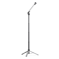 Lampe de travail LED télescopique, projecteur de camping avec support rétractable et perche extensible pour la chasse, le camping, la randonnée et la réparation