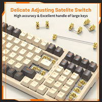 Clavier mécanique sans fil ATTACK SHARK K98 avec 100 touches, tri-mode, câble enroulé, échange à chaud, RGB, ergonomique pour les joueurs