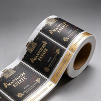 Étiquettes autocollantes personnalisées pour gin ECO, durables, imperméables, en rouleau, pour boissons et alcool