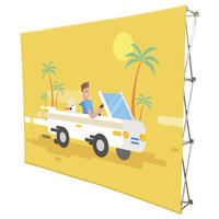 Support de bannière rétractable extérieur pliable Portable Pop Doy Pack équipement d'affichage enroulable pour plancher d'exposition de salon commercial