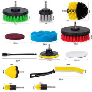 Juego de cepillos para lavado de autos, 35 piezas, accesorios para taladro eléctrico, almohadilla para encerar, esponja, kit de limpieza de grietas para limpieza de vehículos - Product Image 1