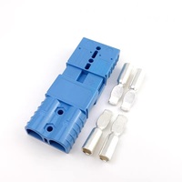 120A Heavy Duty 2-Pin 600V 120A Batterie en alliage de cuivre Adaptateur de prise cc Bornes mâles/femelles Couleur rouge Utilisation automobile