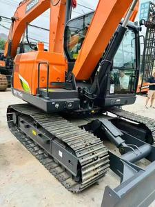 Excavadora de ruedas Develon dx75E de 8 toneladas, estilo nuevo. Excavadora de ruedas usada Doosan Develon EPA/CE. - Product Image 3