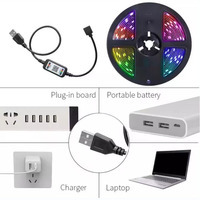 Bande lumineuse LED RGB d'intérieur 5050 5V Bande LED 30LEDs/m avec contrôleur d'application