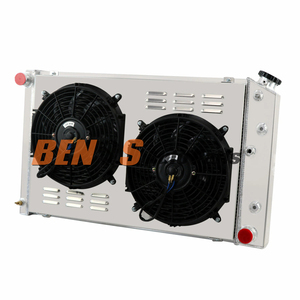 Radiateur 4 rangées + ventilateur de carénage + relais pour Chevy Caprice C20 El Camino <span class=keywords><strong>Impala</strong></span> 1971-1990 - Product Image 1