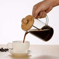 Cafetière à piston écologique, presse-filtre manuelle, pot à café transparent épaissi pour la maison et la cuisine