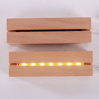Lampe de chevet rectangulaire moderne à LED blanc chaud avec base en bois, décoration pour chambre et salon, tailles moyennes, intensité réglable, à brancher