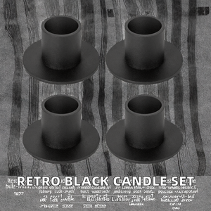 RongTengXin RTX1209 Juego de 4 Portavelas Retro de Hierro Negro, Decoración Rústica para el Hogar, Bodas, Fiestas, Aniversarios, Inauguración de Casa - Product Image 2