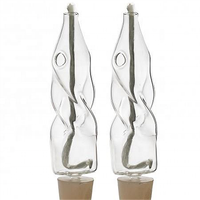 Supports de bougies en verre soufflé à la main de haute qualité, inserts pour lampes à huile, forme torsadée, pour fournitures de fêtes juives