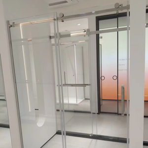 Customizable Stainless Steel Frame Tempered Glass Shower Door Wholesale for Hotel and Apartment <strong>Bathroom</strong> Sliding Design - Product Image 2