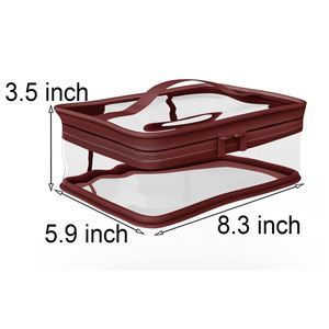 กระเป๋าเครื่องสำอางสำหรับผู้หญิงกระเป๋าเครื่องสำอางพีวีซีใสออกแบบได้ตามที่ต้องการ - Product Image 4