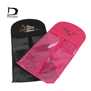 Wholesale logo Printing Custom wig storage bag with Hanger Non Woven PVC Hair Wig Packaging