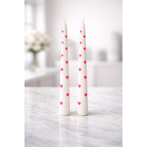 Velas Cónicas Pintadas a Mano con Diseño Floral para Decoración del Hogar, Graduación, San Valentín y Eventos de Boda (Juego de 4) - Product Image 3