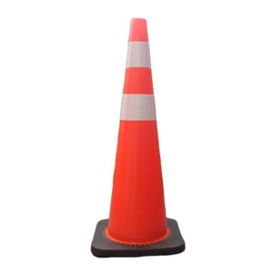 Cône de signalisation routière en PVC de 36 pouces (900 mm, 90 cm) – Produit d'avertissement routier - Product Image 1