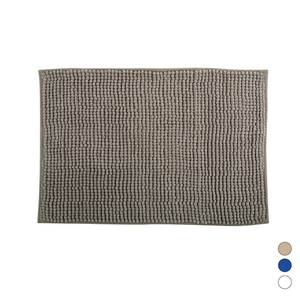 Tapis de bain en chenille 40x60 cm blanc antidérapant pour salle de bain - Product Image 3