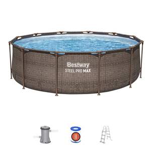 Bestway 56709 <span class=keywords><strong>Piscine</strong></span> familiale extérieure en PVC avec cadre en acier Pro MAX <span class=keywords><strong>Piscine</strong></span> hors sol ronde 3.66 m X 1.00 m - Product Image 2