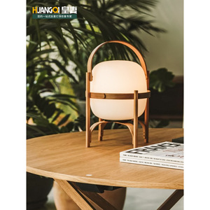 Huangqi Wooden Table Lamp E27 Led Switch Control For Bedroom Living Room Study Desk <b>Lighting</b> - Product Image 5