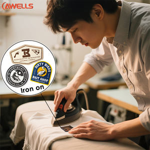 Parche de ropa tejido personalizado para planchar, corazón de bombero <span class=keywords><strong>escolar</strong></span> con alfabeto inglés, flor, equipos deportivos, sombrero de estrella, insignia de tela - Product Image 5