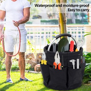 Portable Foldable Handheld <b>Tool</b> Bag Softback Outdoor Camping <b>Garden</b> <b>Storage</b> Bag With Hard Handle Unisex Waterproof Pouch - Product Image 5