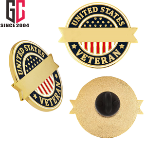 เข็มกลัดแสดงความเคารพสำหรับทหารผ่านศึกธงอเมริกันอายุ15ปี - Product Image 3