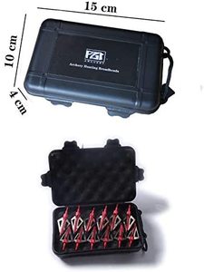 Pg1archery 12 Gói 3 Cố Định Lưỡi Bắn Cung Săn Bắn Broadheads Hạt 100 Với Trường Hợp Mũi Tên Đầu Vít Trong Lời Khuyên Nỏ Màu Đỏ - Product Image 4