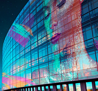 Écran LED transparent imperméable pour extérieur, haute luminosité, pour la publicité sur les façades de bâtiments