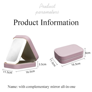 Smart Home <b>LED</b> <b>Mirror</b> <b>Makeup</b> Storage Box Fashion Portable Travel <b>Makeup</b> Bag Simple <b>Makeup</b> Case with <b>Mirror</b> for Women - Product Image 5