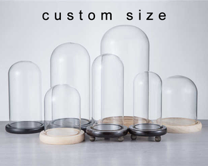 Vente <span class=keywords><strong>en</strong></span> gros bon marché borosilicate transparent décoratif clair <span class=keywords><strong>grande</strong></span> taille <span class=keywords><strong>cloche</strong></span> <span class=keywords><strong>en</strong></span> <span class=keywords><strong>verre</strong></span> dôme avec poignée et base <span class=keywords><strong>en</strong></span> bois - Product Image 2