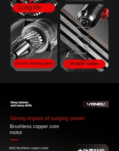 21V Lithium <b>Battery</b> Brushless Impact Wrench Large Torque Industrial Grade for Auto Repair Worker for DIY Projects - Product Image 5
