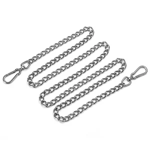 Heavy Duty 2 M 304 Stainless Steel Dog Chain With 2 Hooks Tie Out Dog Running Leash