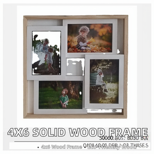 Solid Wood Photo <b>Frame</b> 4x6 Inch Combined Design - Product Image 3