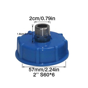 Raccords pour réservoir IBC durable de 1000 L, filetage S60X6 vers connecteur de tuyau d'arrosage de 1/2'', 3/4'', 1'', <span class=keywords><strong>adaptateur</strong></span> de remplacement de valve pour réservoir IBC - Product Image 2