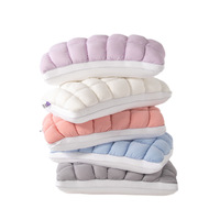 Oreiller de sommeil rafraîchissant de haute qualité avec motifs en grille, soutien du cou, confort nuage, taille Queen, pour la vente en gros