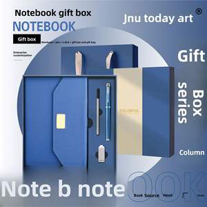 Carnet à couverture rigide en PU, ensemble coffret cadeau, bloc-notes professionnel pour événements d'entreprise, personnalisable, vente en gros transfrontalière directe usine - Product Image 4