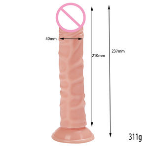 9 inç yumuşak PVC yapay Penis gerçekçi <span class=keywords><strong>Dick</strong></span> yetişkin seks oyuncakları eşcinsel kadınlar için seksi gerçekçi büyük Penis vibratörler vajina seks ürünleri - Product Image 2