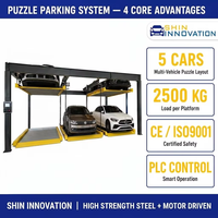 Système de stationnement automatique vertical mécanique à 2 niveaux, certifié CE, intelligent et peu encombrant, avec moteur intégré