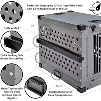 Cage pliable anti-anxiété en aluminium pour chien, luxe, empilable, en métal, pour intérieur et extérieur, pour le repos des animaux de compagnie