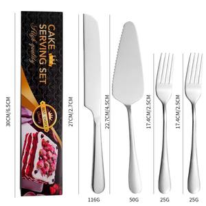 Nouveauté, écologique, durable, 4 pièces, couteau à gâteau en acier inoxydable, <span class=keywords><strong>pelle</strong></span>, spatule à <span class=keywords><strong>pizza</strong></span> - Product Image 3