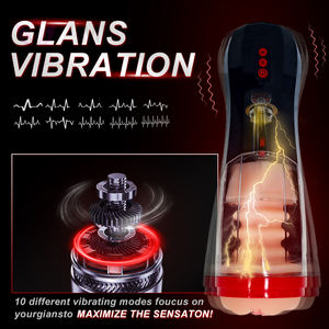 Alta Qualidade Soft TPE Vibrating Masculino Masturbador Copa Bolso da Vagina Real Buceta Sexo Vaginal Masturbador Masculino Sex Toys para Homem - Product Image 5