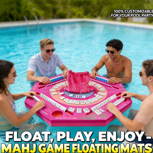 Tapis de jeu flottant de luxe pour Mahjong, billard, dominos, Rummy, avec porte-gobelets, pour fêtes sur la plage, 32, 33, 34 pouces - Product Image 3
