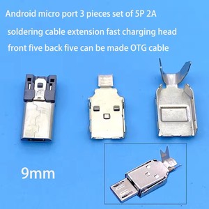 <span class=keywords><strong>Micro</strong></span> <span class=keywords><strong>USB</strong></span> 5 broches 2A type à <span class=keywords><strong>souder</strong></span> connecteurs de chargeur rapide chargeur mâle 5P <span class=keywords><strong>prise</strong></span> de charge arrière <span class=keywords><strong>USB</strong></span> 3 en 1 peut être câble OTG - Product Image 5