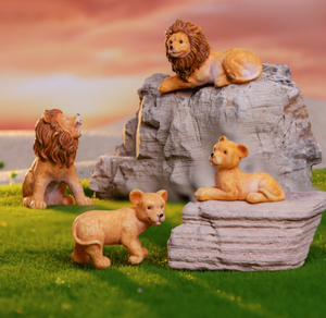 Animali in resina plastica statuette realistiche cavallo leone mini casa delle bambole finta gioco regalo mini regali giocattolo promozionale per i bambini - Product Image 3