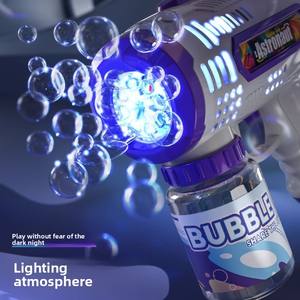 Para <span class=keywords><strong>Amazon</strong></span> Cross-Border Best Seller Juguete para niños al aire libre <span class=keywords><strong>Pistola</strong></span> <span class=keywords><strong>de</strong></span> <span class=keywords><strong>burbujas</strong></span> <span class=keywords><strong>de</strong></span> mano con luz completamente automática <span class=keywords><strong>de</strong></span> 8 agujeros Plástico duradero - Product Image 5
