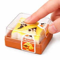 Jouet anti-stress en PU souple en forme de gâteau triangulaire de 7 cm, à remontée lente et réaliste, vente en gros