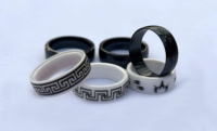 Nouveau Style Mini RFID Smart Finger NFC Anneau Étanche En Céramique 13.56MHz Paiement & Tesla Porte-clés avec Des Caractéristiques Spéciales