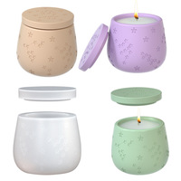 Moule en silicone pour réservoir de stockage en résine époxy, pot en plâtre et ciment, et moule pour bougie en forme d'étoile