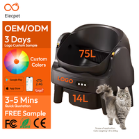 Litière automatique intelligente Elecpet OEM personnalisée grande ouverture pour chat, nettoyage automatique, contrôle des odeurs, ramassage à un bouton, toilette électrique pour animaux de compagnie