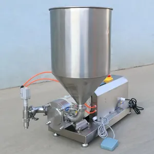 Semi automatic filling machine for soy sauce, garlic paste, taro paste and high viscosity liquid