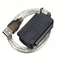 Cable USB 2.0 a IDE SATA de 60 cm, Marrón, para Disco Duro HDD/SSD de 2.5 Pulgadas, Convertidor de Interfaz de Datos de 480 Mb/s, Adaptador SATA